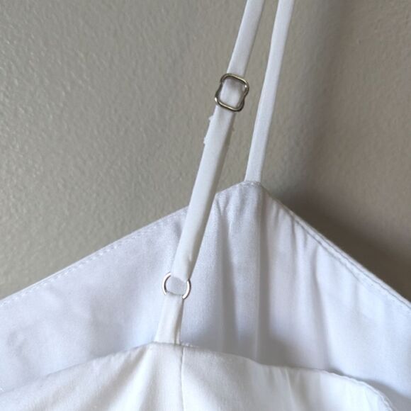 J. Crew Midi Dress A-line Stretch Cotton Poplin White sz 2 NWT Adjustabl… - Picture 11 of 14